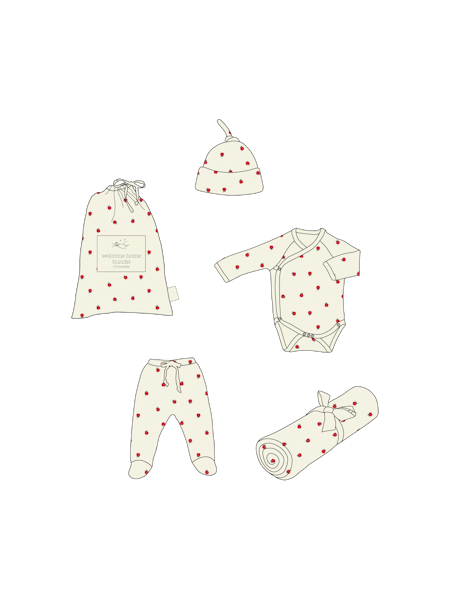 WELCOME HOME BUNDLE - Raspberry Print | Nature Baby