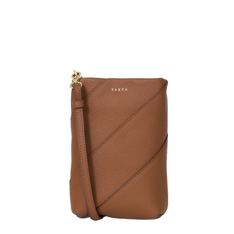 Maggie Crossbody | Tan Bias | Saben