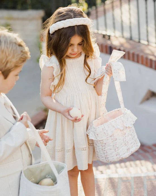 Easter Basket || Floral Stripe | Noralee