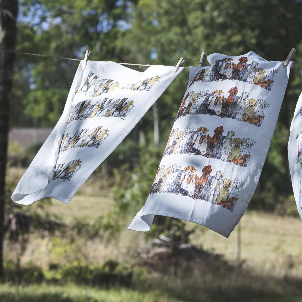 Dog Recycled Cotton Tea Towel | Naasgransgarden
