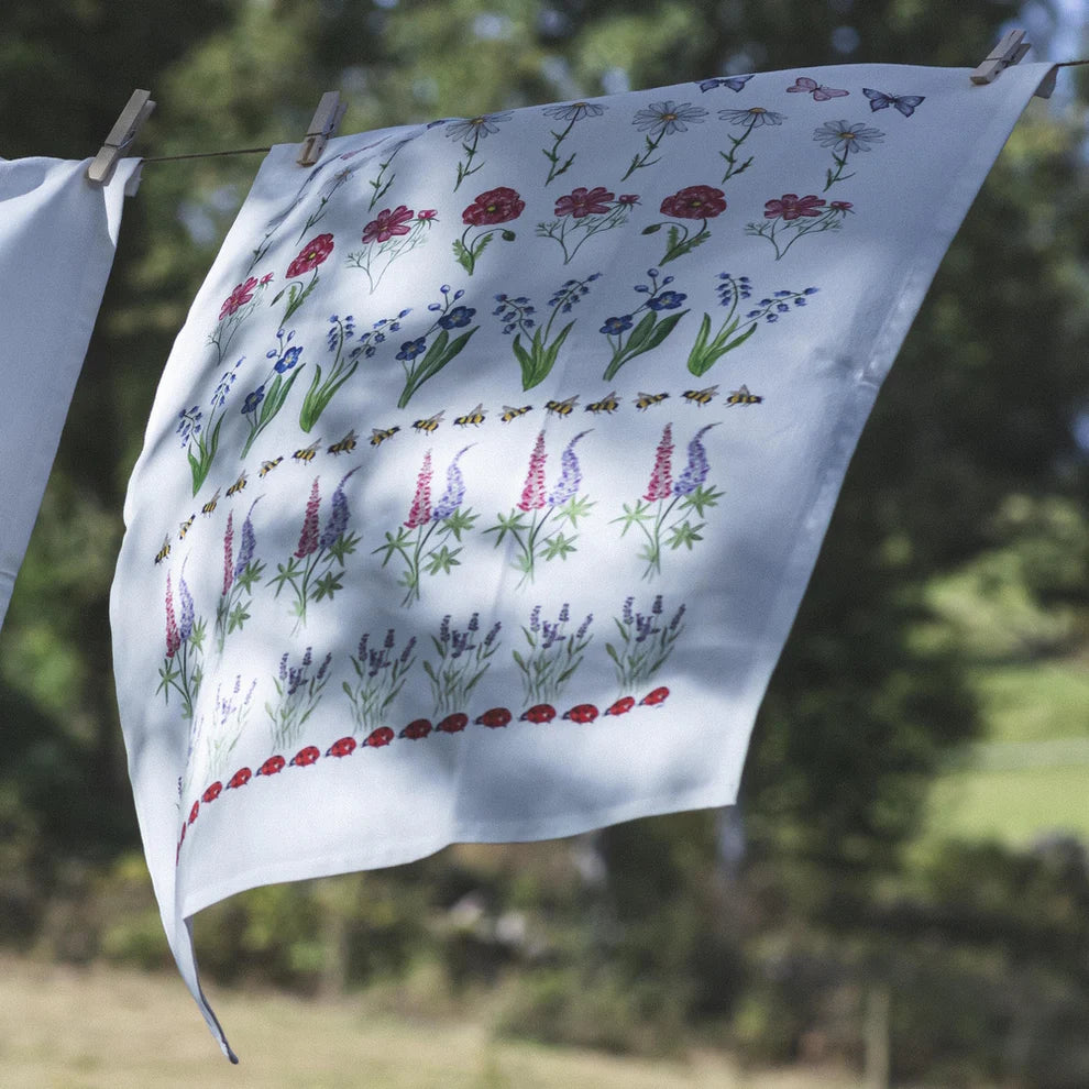 Summer Recycled Cotton Tea Towel | Naasgransgarden