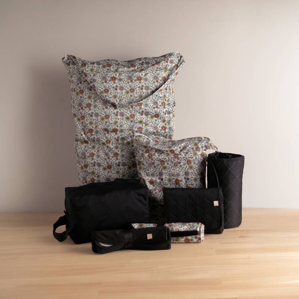 Double Pocket Wet Bag - Floral Fields | Nestling