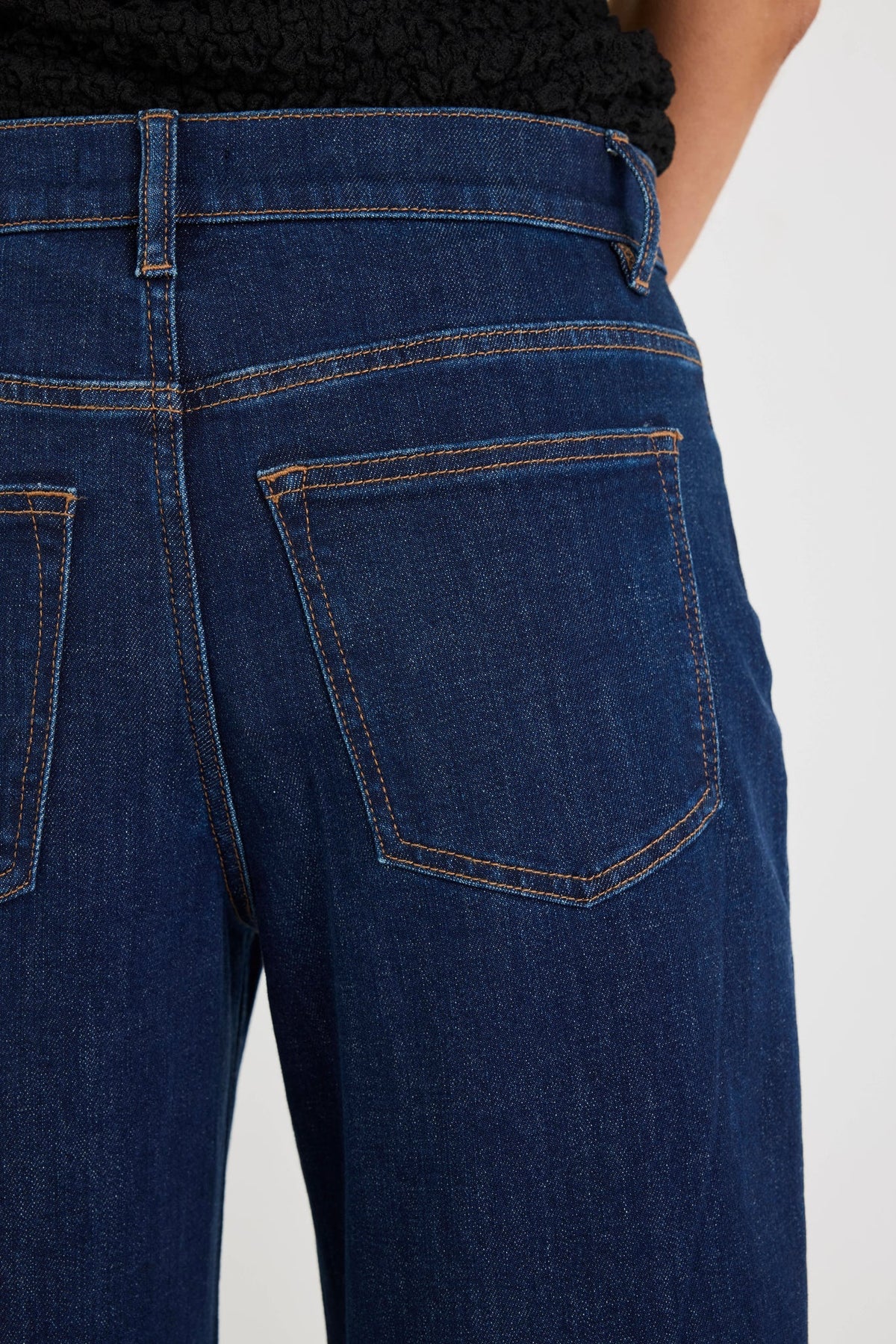 Graduate Dark Blue Stretch Barrel Jeans | Among The Brave