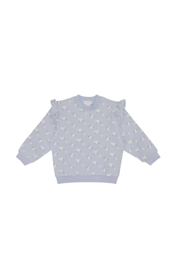 Organic Cotton Maple Sweatshirt - Rose Floral Smoke | Jamie Kay
