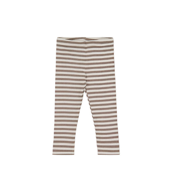 Organic Cotton Modal Legging - Narrow Stripe Tweed/Cloud | Jamie Kay