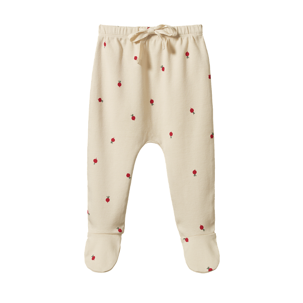 FOOTED ROMPERS - Radish Print | Nature Baby