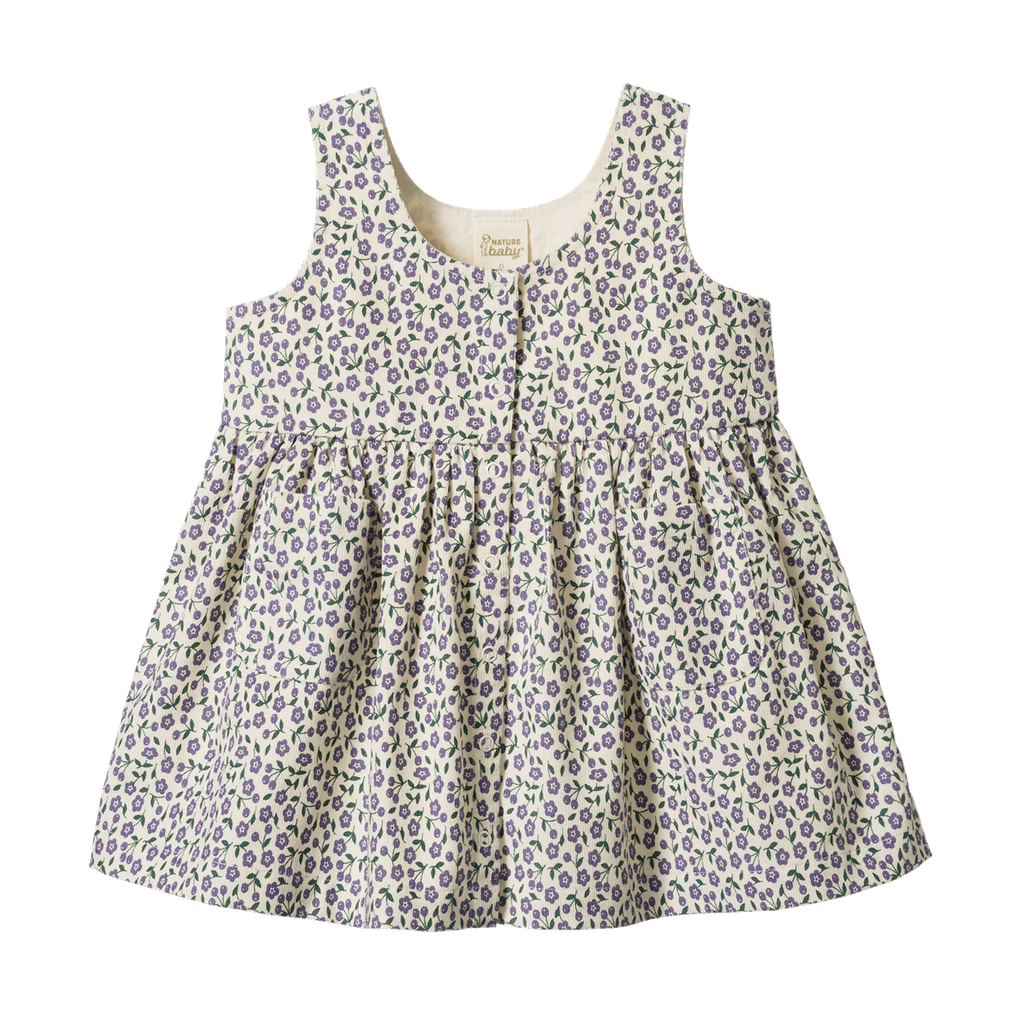 AMELIA PINAFORE - Briarwood Heron Print | Nature Baby