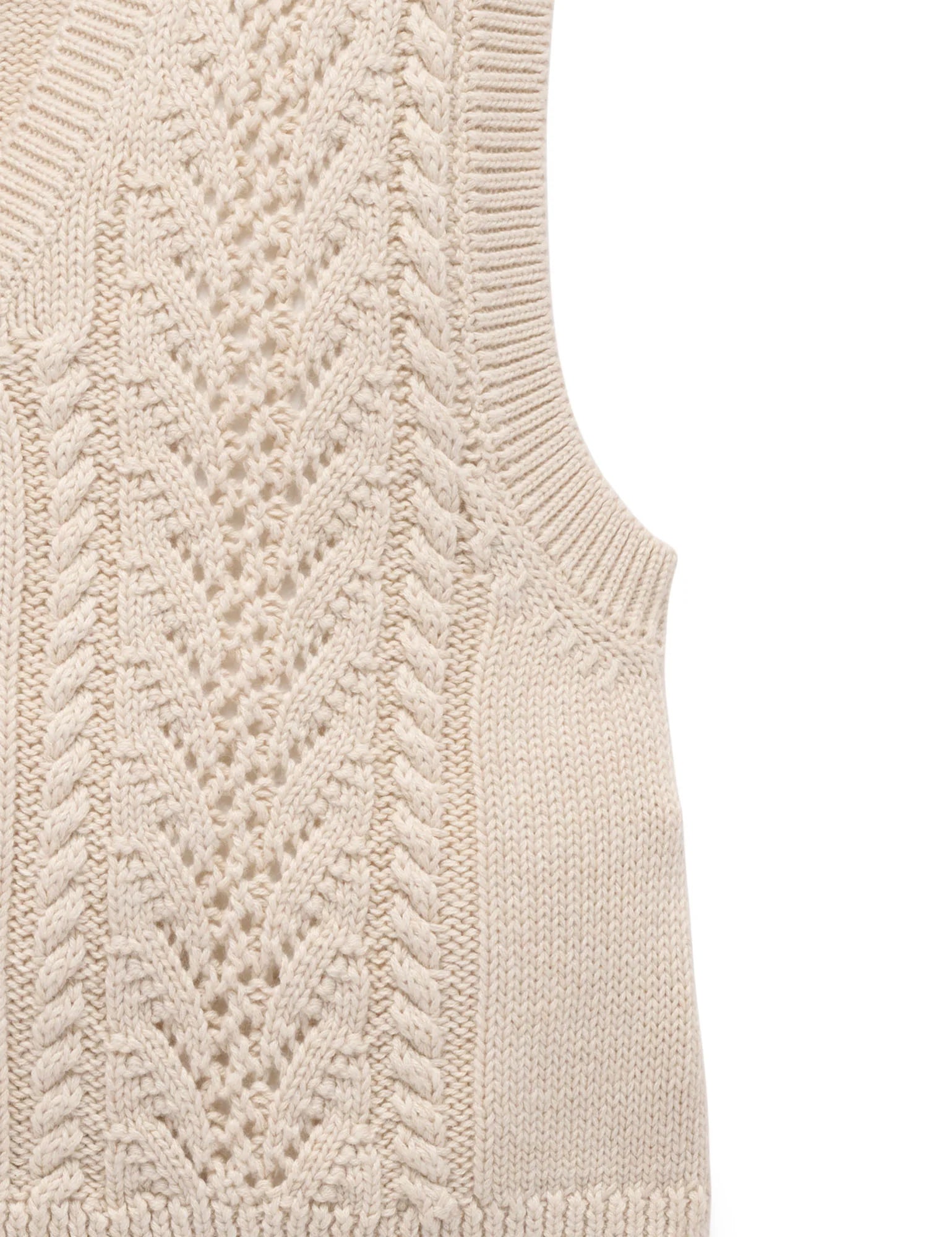 Knitted Vest - Wheat Melange | Purebaby