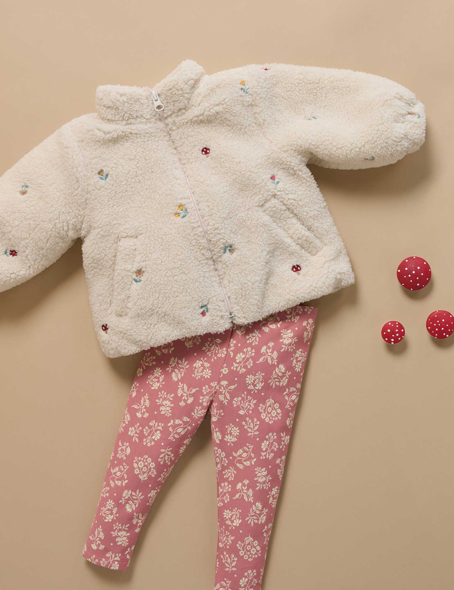 Thick Leggings with Pockets - Silhouette Floral | Purebaby