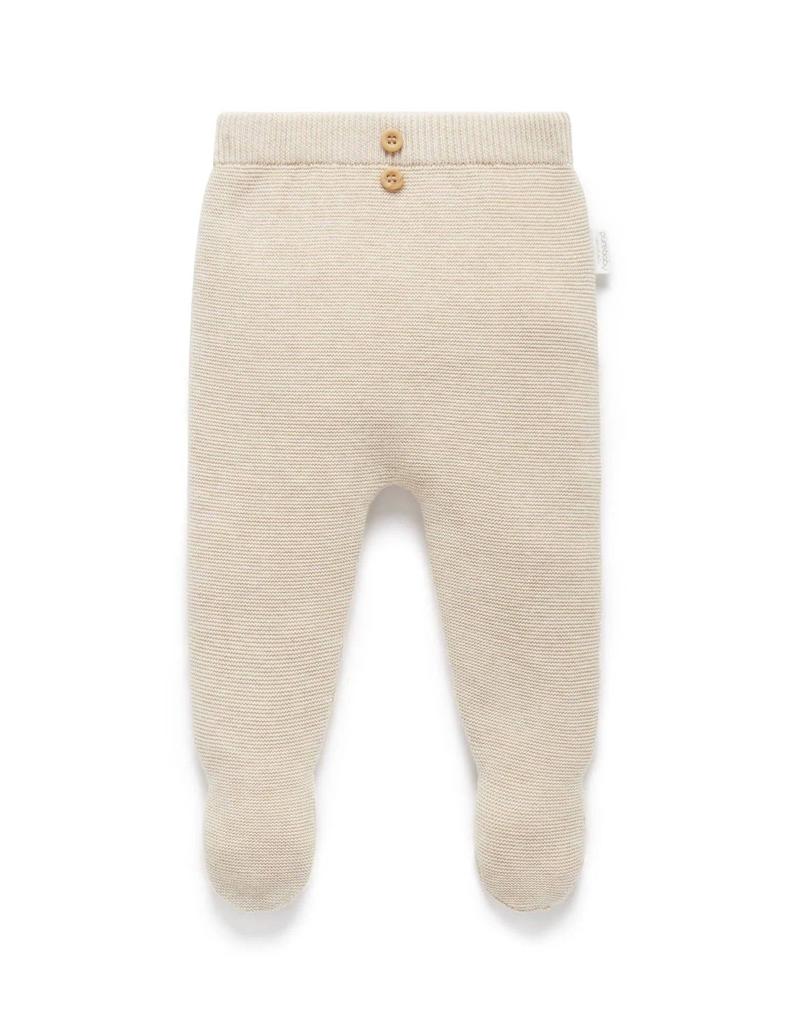 Textured Legging - Wheat melange | Purebaby