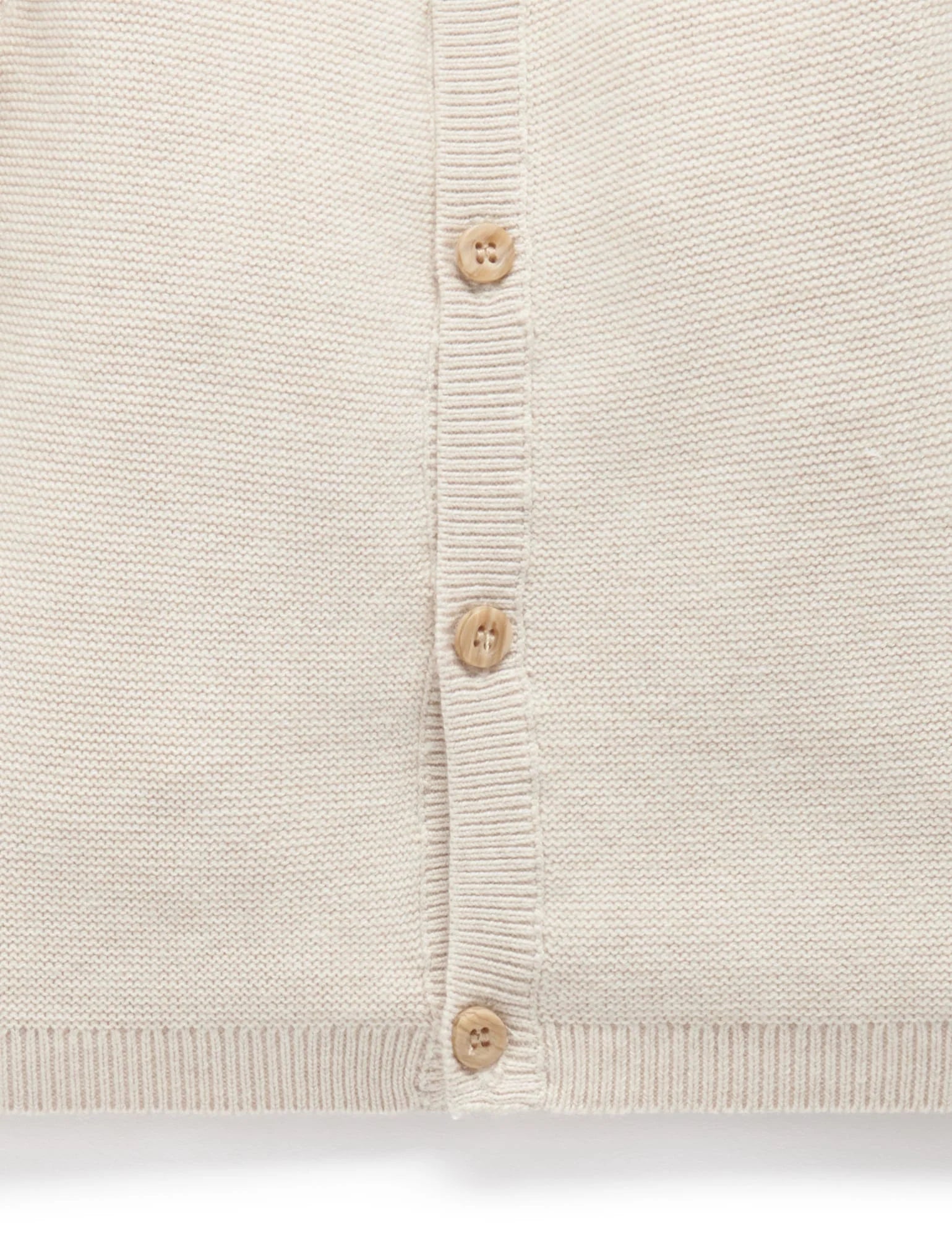 Textured Cardigan - Wheat Melange | Purebaby