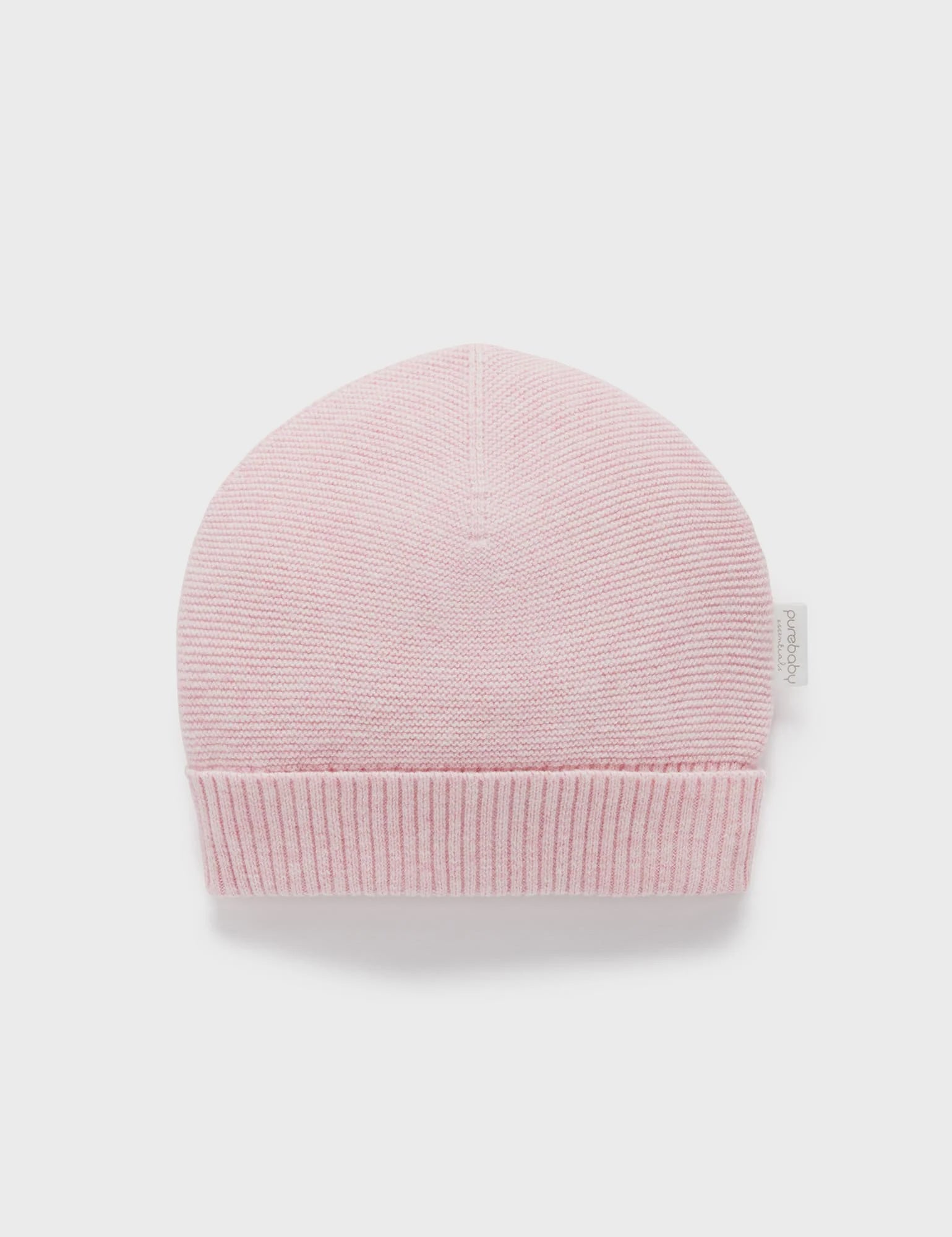 Textured Beanie - Pink Melange | Purebaby