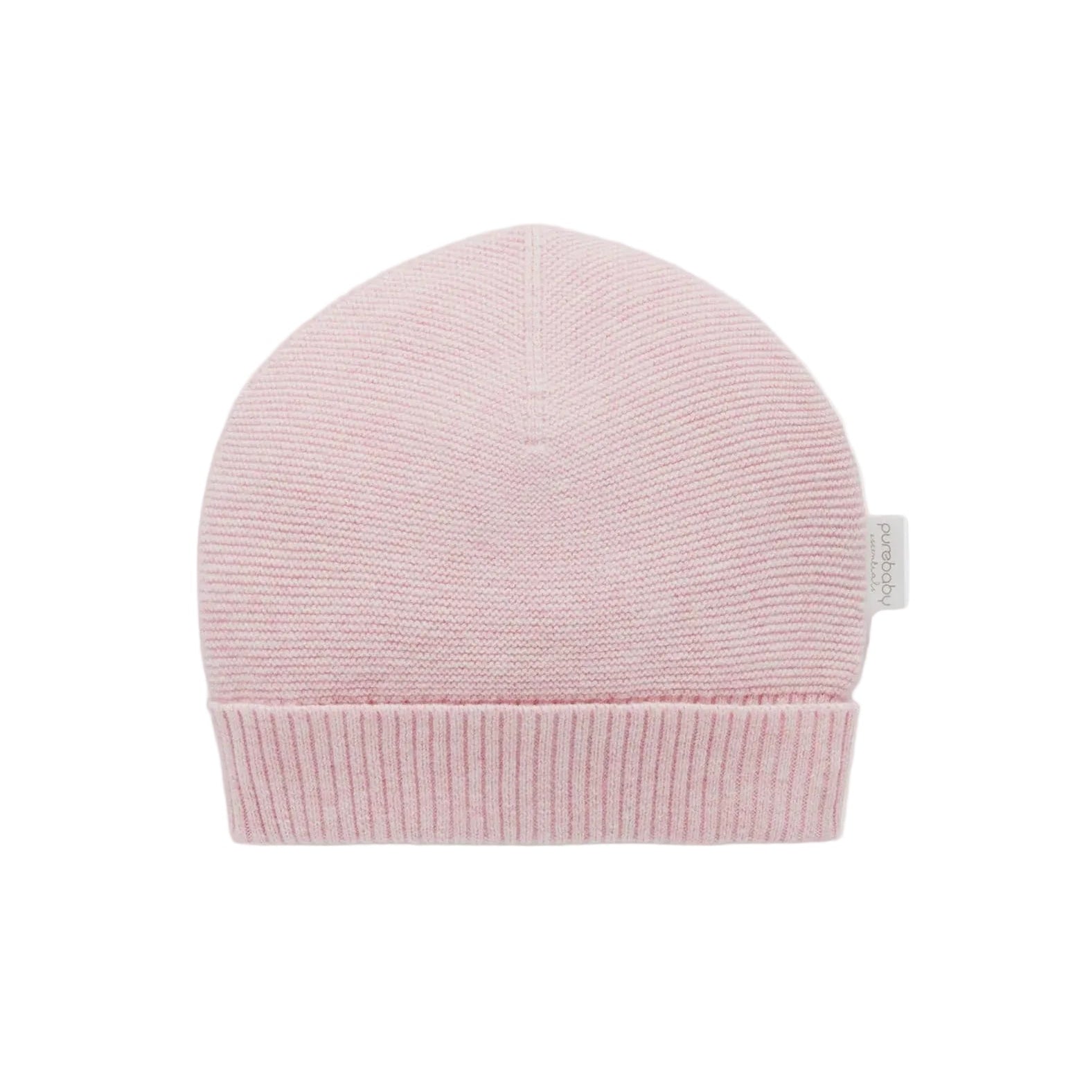 Textured Beanie - Pink Melange | Purebaby