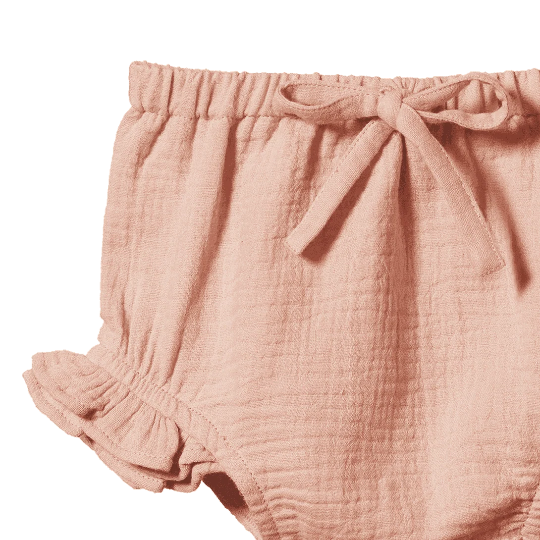 PETAL BLOOMERS MUSLIN - Rose Dust | Nature Baby