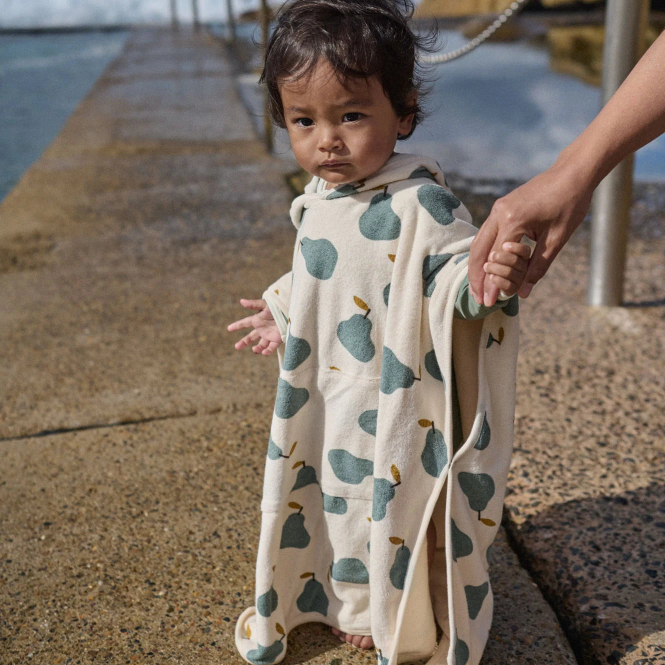 PONCHO TOWEL - Pear Print | Nature Baby