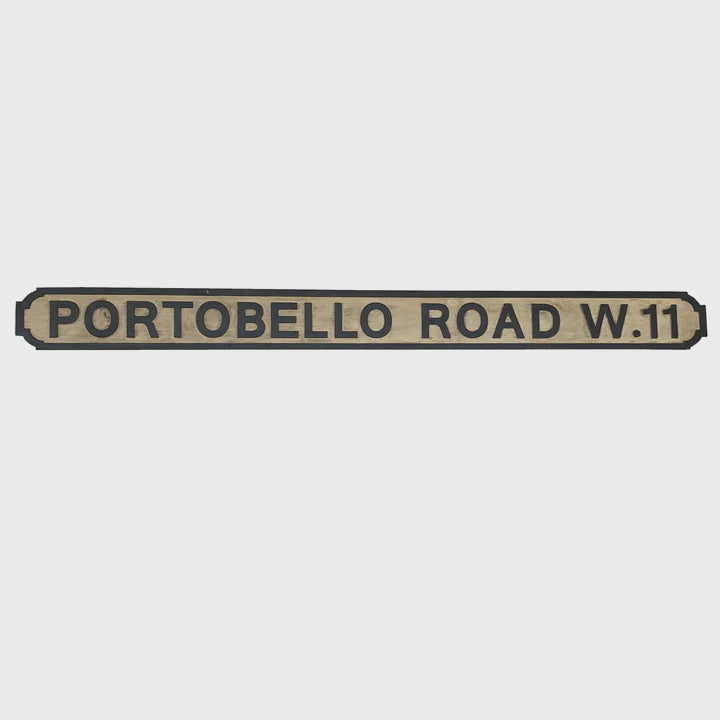 Portobello Road Wooden Road Sign | Blue Goose Imports