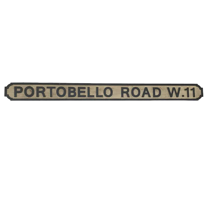 Portobello Road Wooden Road Sign | Blue Goose Imports