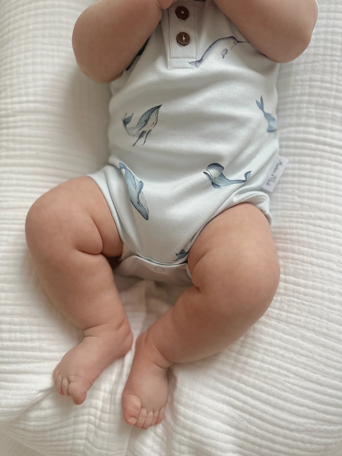 Under The Sea Henley Onesie || Blue | Aster & Oak