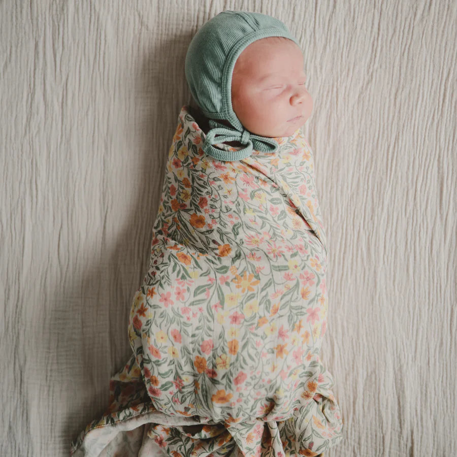 Swaddle - Pastel Blooms | Mushie