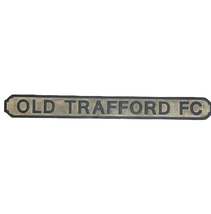 Old Trafford Wooden Sign | Blue Goose Imports