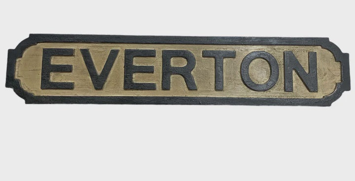 Everton Wooden Sign | Blue Goose Imports