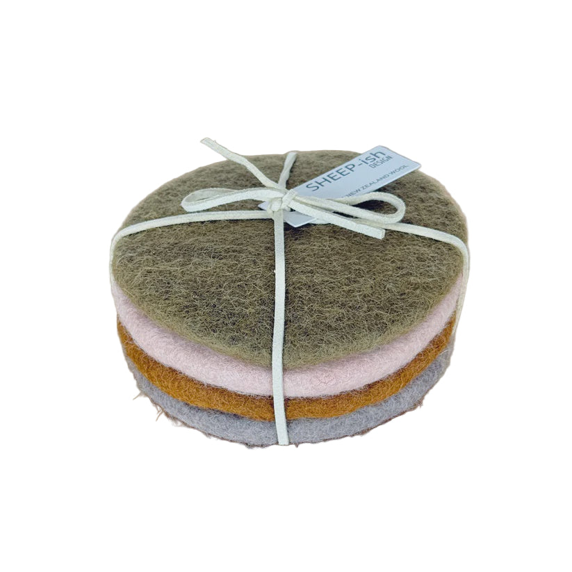Sheeted Felt Coasters - set of 4 - Mix Multi | SHEEP-ish