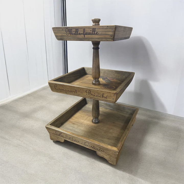 Wooden 3 Tier Cake Stand | Blue Goose Imports