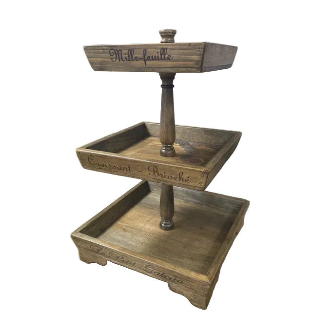 Wooden 3 Tier Cake Stand | Blue Goose Imports