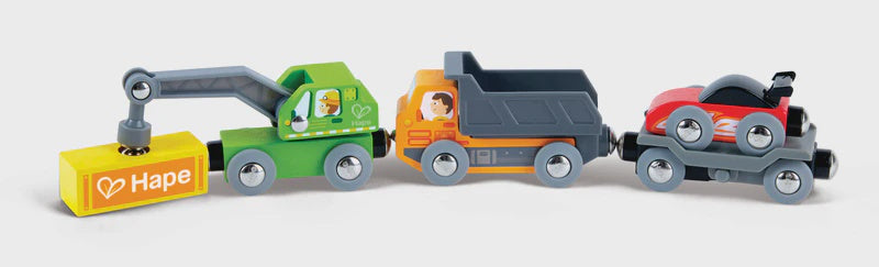 Play Essentials Colourful Construction Vehicles Fleet | Hape