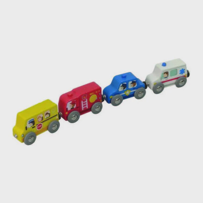 Play Essentials Colourful Vehicles Fleet | Hape