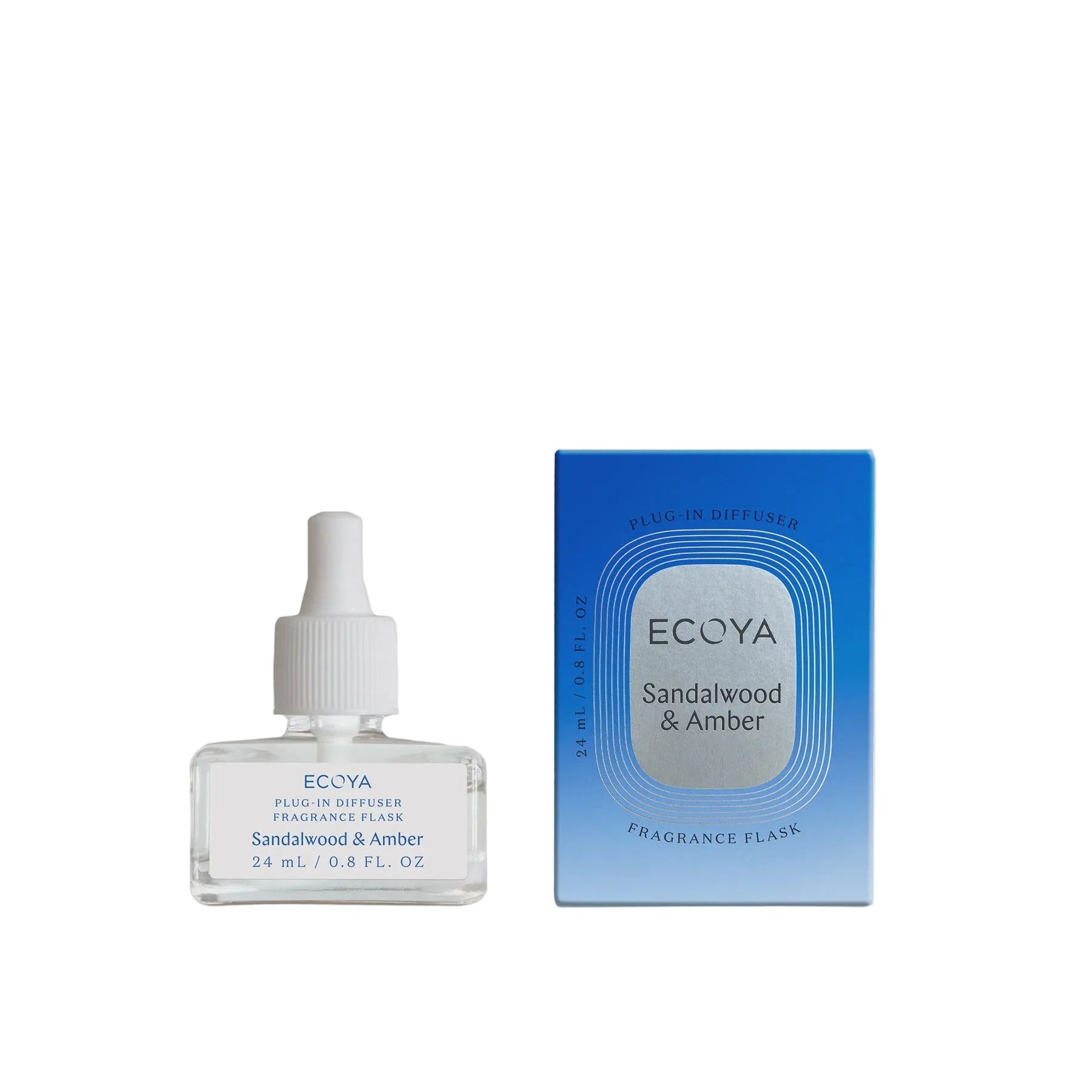 Sandalwood & Amber Plug-In Diffuser Fragrance Flask | Ecoya