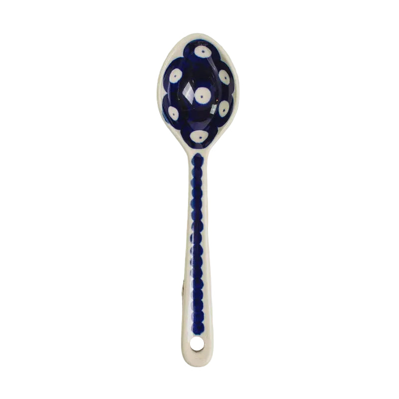 Spoon 16 cm - Blue/White Spot | Polish Ceramics