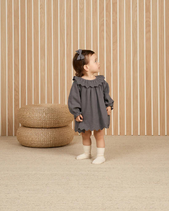 LONG SLEEVE ISLA DRESS || INDIGO | Quincy Mae