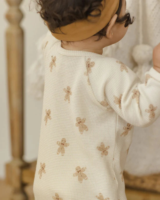 WAFFLE LONG SLEEVE JUMPSUIT  || GINGERBREAD |  Quincy Mae