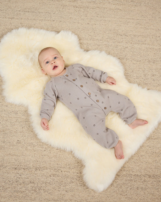 WAFFLE LONG SLEEVE JUMPSUIT || STARS | Quincy Mae