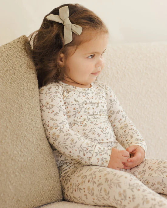 BOW W CLIP, SET OF 3 || NATURAL, FERN, ROSE | Quincy Mae