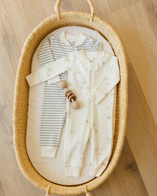 ZIP LONG SLEEVE SLEEPER || FOX LAND | Quincy Mae