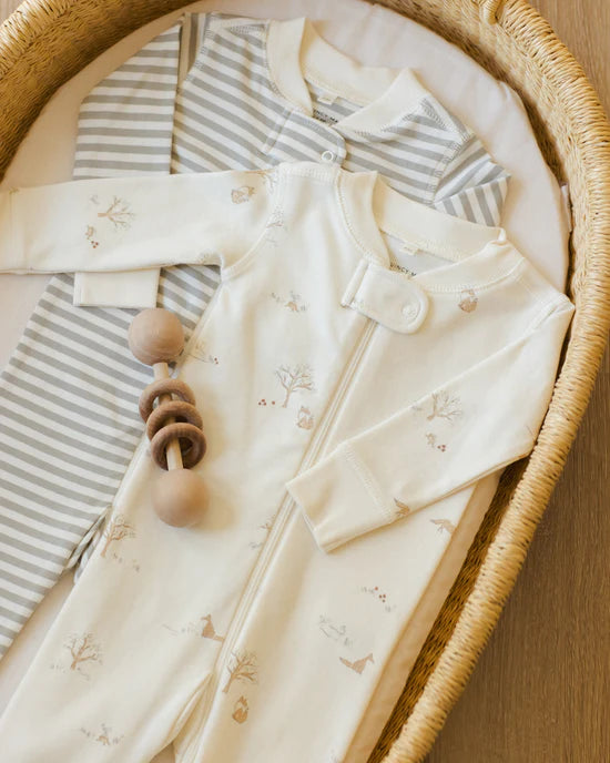 ZIP LONG SLEEVE SLEEPER || FOX LAND | Quincy Mae