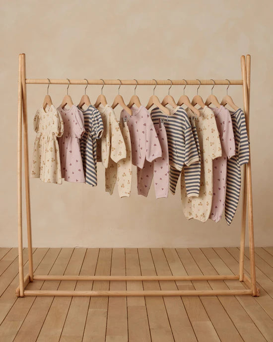 WAFFLE LONG SLEEVE JUMPSUIT || OCEAN STRIPE | Quincy Mae