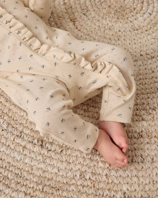 RUFFLE JUMPSUIT || BLUE DITSY | Quincy Mae