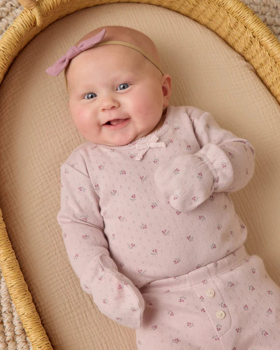 LITTLE KNOT HEADBAND || MULBERRY - Beige | Quincy Mae