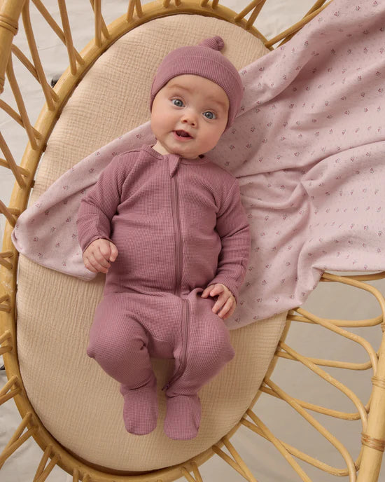 POINTELLE BABY BLANKET || LILAC DITSY | Quincy Mae