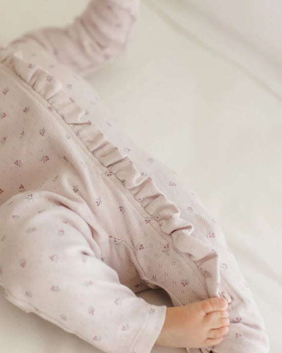 RUFFLE JUMPSUIT || LILAC DITSY | Quincy Mae
