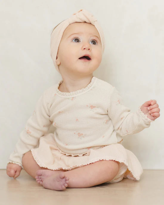 Waffle Long Sleeve Bodysuit || Vintage Rose | Quincy Mae