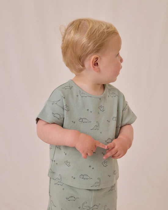 Jersey Tee + Pant Set || Dino - SAGE | Quincy Mae