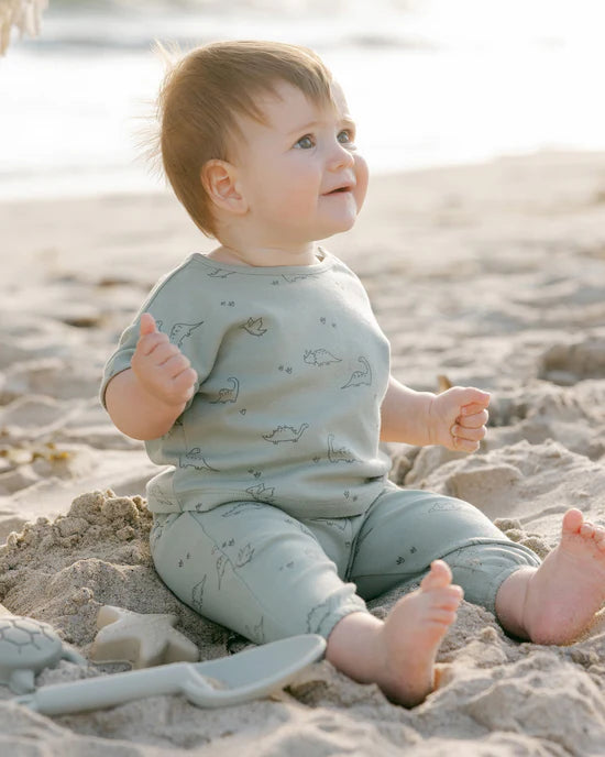 Jersey Tee + Pant Set || Dino - SAGE | Quincy Mae