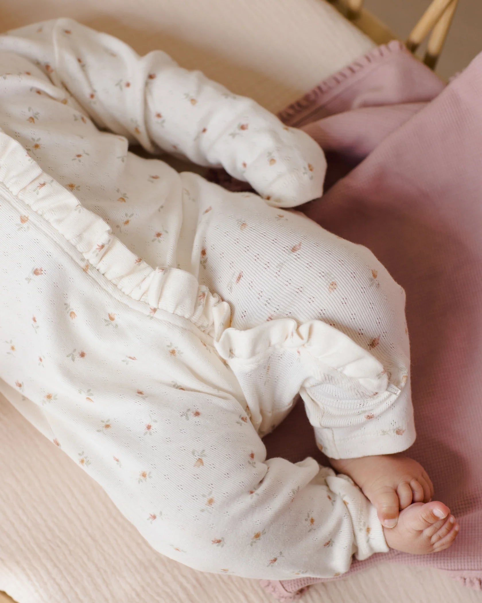 Waffle Baby Blanket - Mauve - Mauve | Quincy Mae