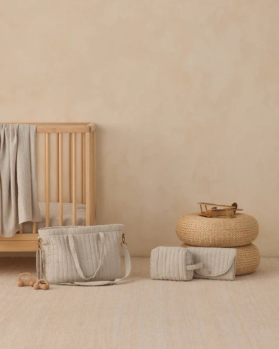 Woven Crib Sheet - Sage Gingham - Sage | Quincy Mae
