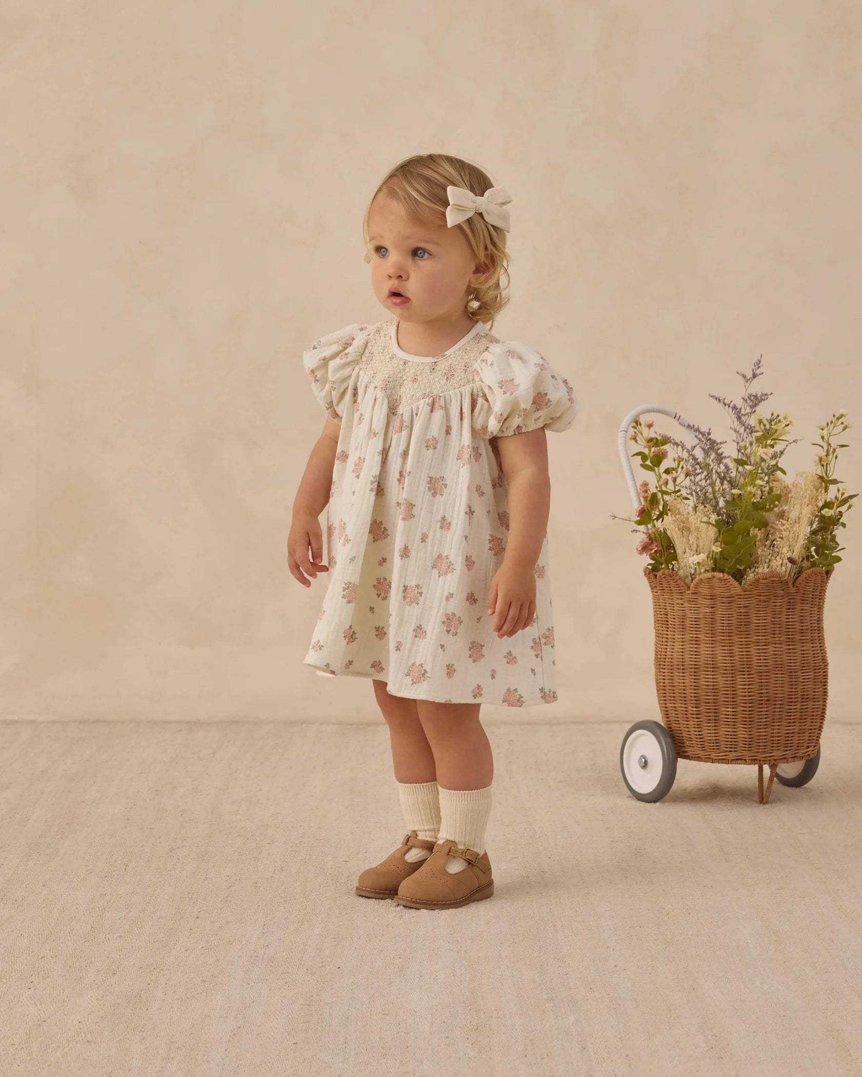 Carina Dress - Garden Rose - Ivory | Quincy Mae