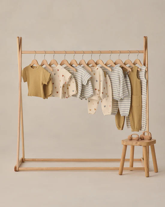 Waffle Sweater Set || Confetti Hearts - Natural | Quincy Mae